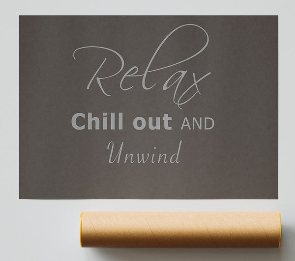 Bathroom Quote Relax Chill Out Chocolate