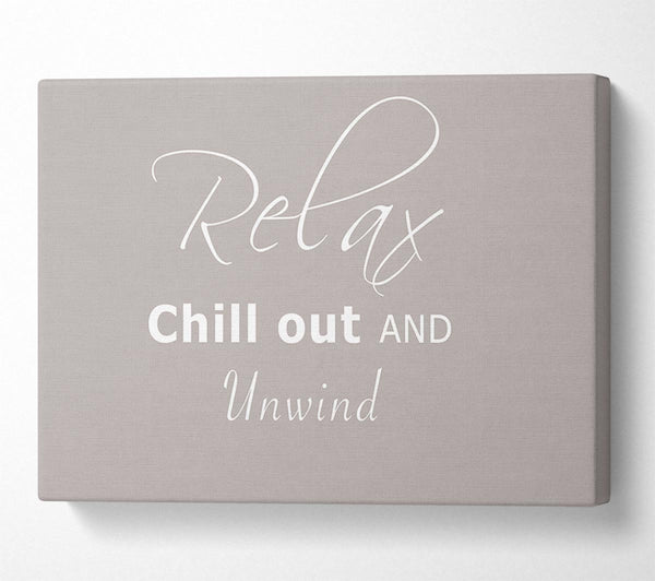 Bathroom Quote Relax Chill Out Beige