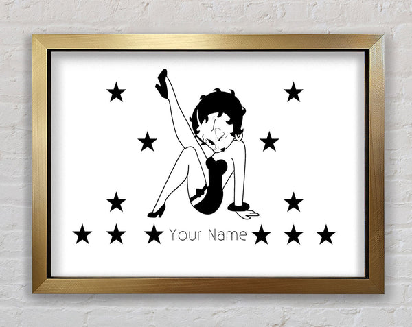 Betty Boop Your Name Stars White