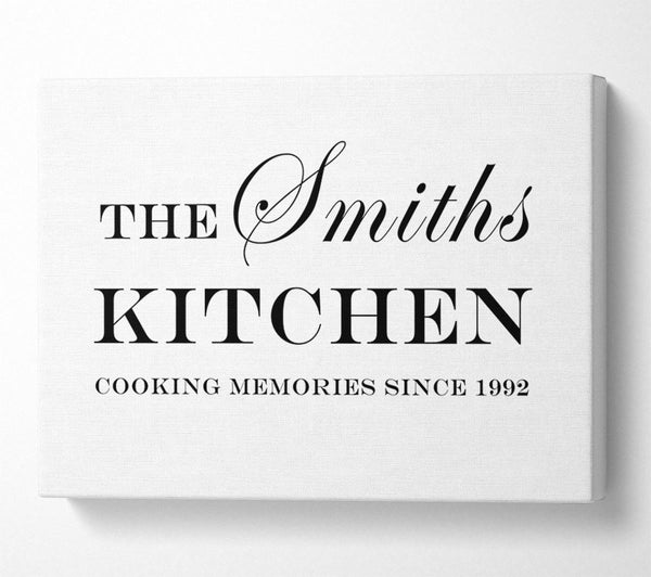 Kitchen Quote Your Family Name And Date Kitchen White