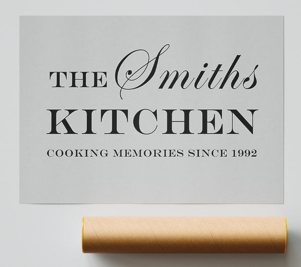 Kitchen Quote Your Family Name And Date Kitchen Grey