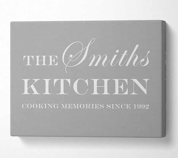 Kitchen Quote Your Family Name And Date Kitchen Grey White