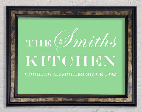 Kitchen Quote Your Family Name And Date Kitchen Green