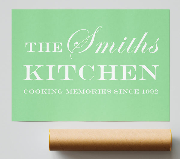 Kitchen Quote Your Family Name And Date Kitchen Green