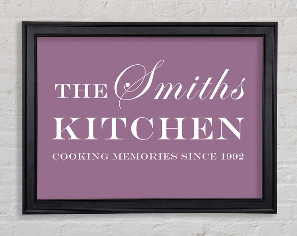 Kitchen Quote Your Family Name And Date Kitchen Dusty Pink