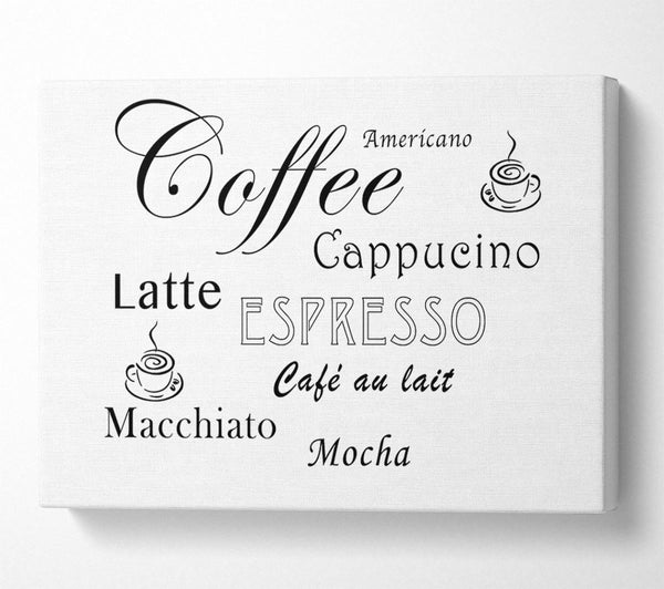 Kitchen Quote Coffee Delight White