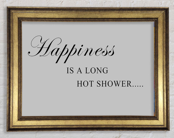 Bathroom Quote Happiness Is A Long Hot Shower Grey