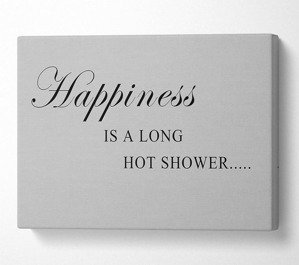 Bathroom Quote Happiness Is A Long Hot Shower Grey