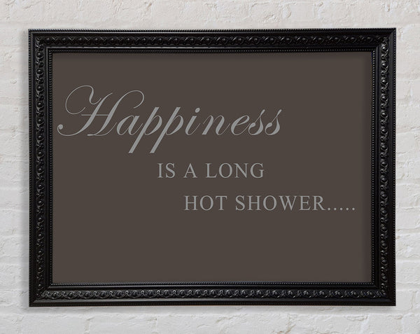 Bathroom Quote Happiness Is A Long Hot Shower Chocolate