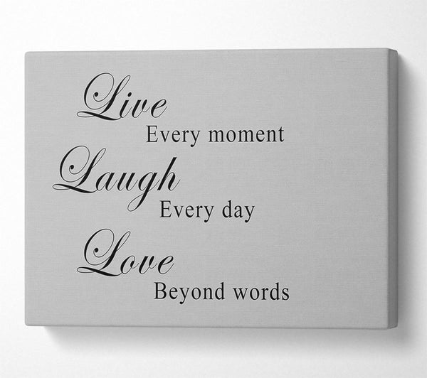 Love Quote Live Laugh Love Grey