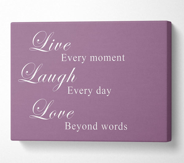 Love Quote Live Laugh Love Dusty Pink