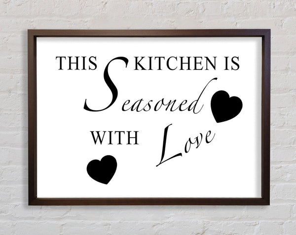 Kitchen Quote This Kitchen Is Seasoned With Love White