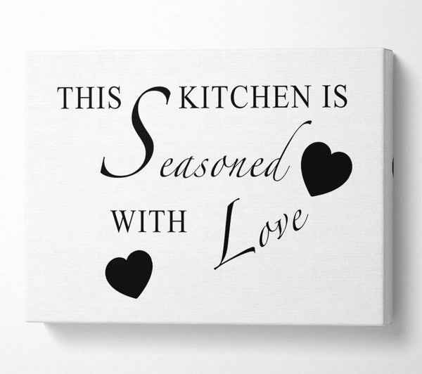 Kitchen Quote This Kitchen Is Seasoned With Love White