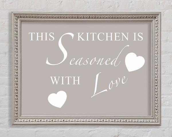 Kitchen Quote This Kitchen Is Seasoned With Love Beige