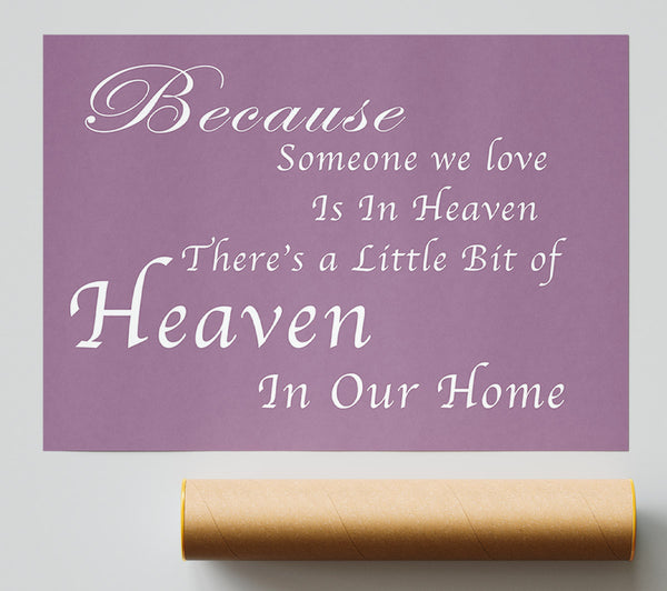 Family Quote Because Someone We Love 2 Dusty Pink