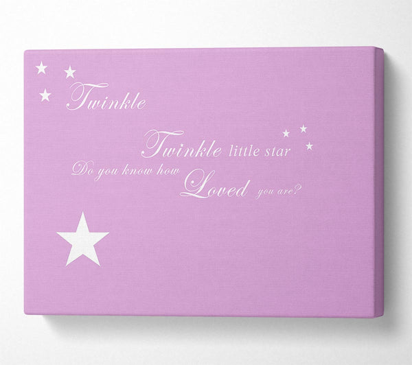 Nursery Quote Twinkle Twinkle Little Star 1 Pink