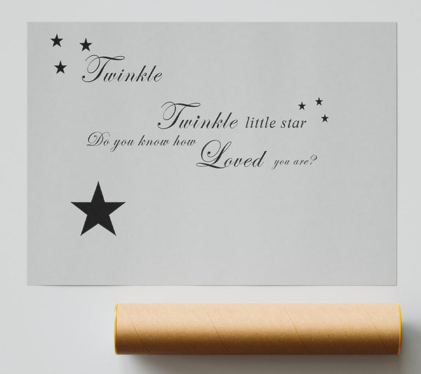 Nursery Quote Twinkle Twinkle Little Star 1 Grey