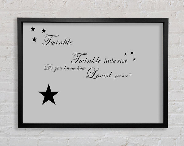 Nursery Quote Twinkle Twinkle Little Star 1 Grey