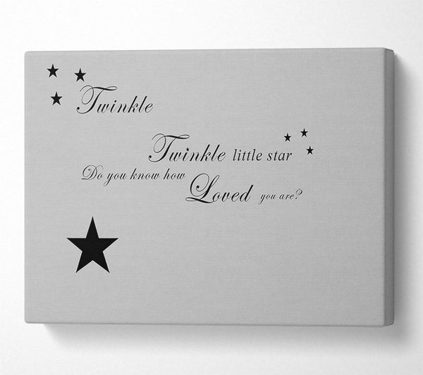 Nursery Quote Twinkle Twinkle Little Star 1 Grey