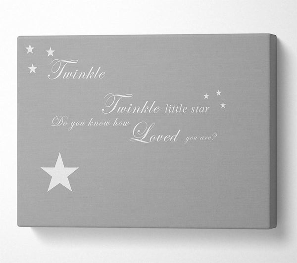 Nursery Quote Twinkle Twinkle Little Star 1 Grey White