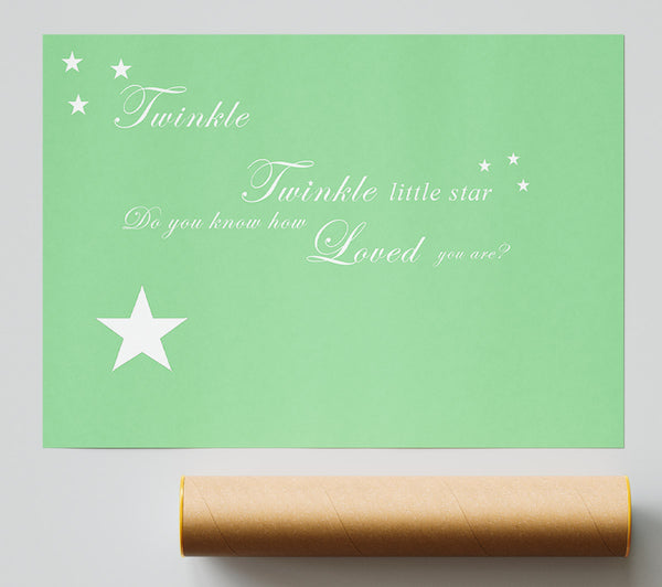 Nursery Quote Twinkle Twinkle Little Star 1 Green