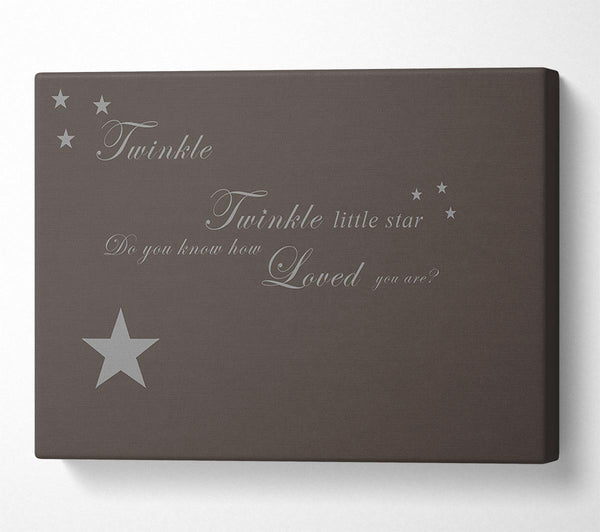 Nursery Quote Twinkle Twinkle Little Star 1 Chocolate