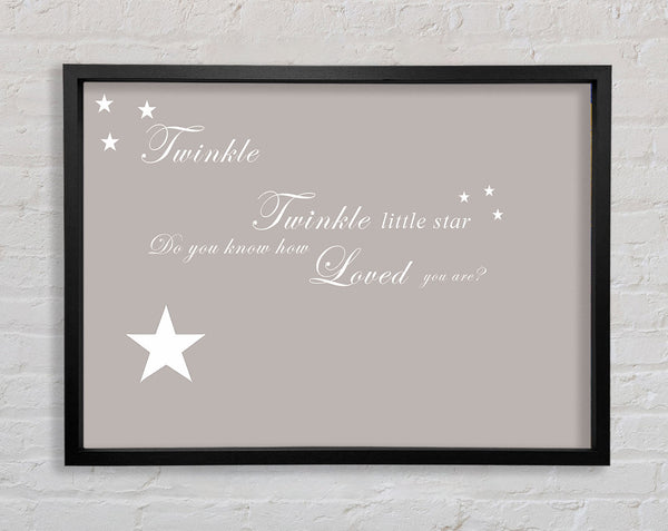 Nursery Quote Twinkle Twinkle Little Star 1 Beige