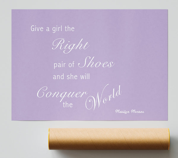 Girls Room Quote The Right Pair Of Shoes Marilyn Monroe Lilac