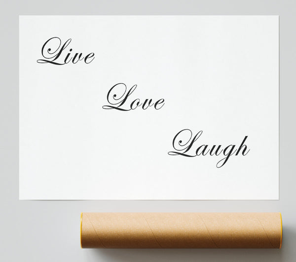 Love Quote Live Love Laugh White