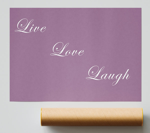 Love Quote Live Love Laugh Dusty Pink