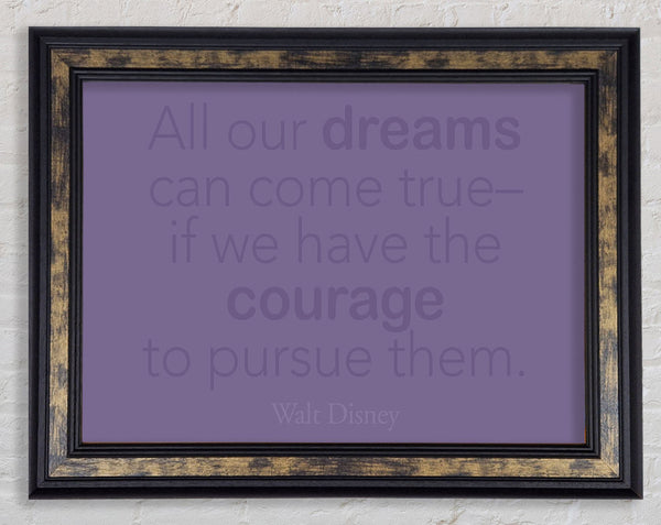 Walt Disney All Our Dreams Lilac