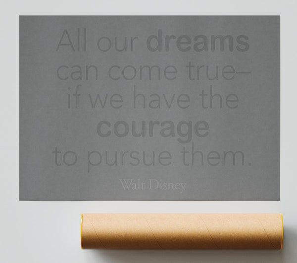 Walt Disney All Our Dreams Grey