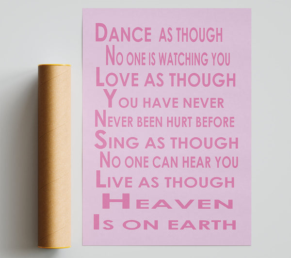 Home Quote Heaven Is On Earth Pink