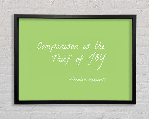 Theodore Roosevelt Comparison Is The Thief Of Joy Lime Green