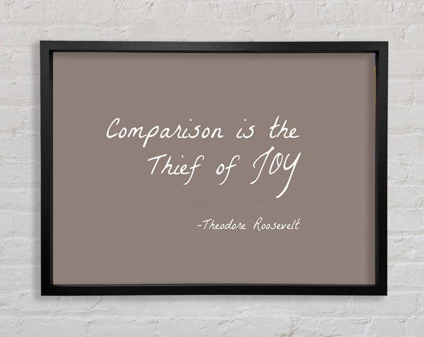 Theodore Roosevelt Comparison Is The Thief Of Joy Beige