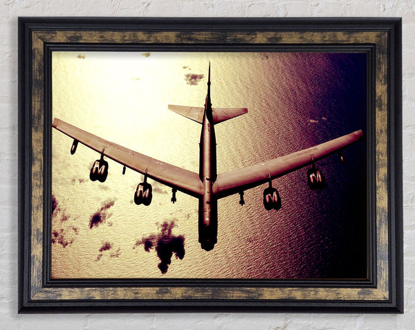 War Plane Over The Ocean