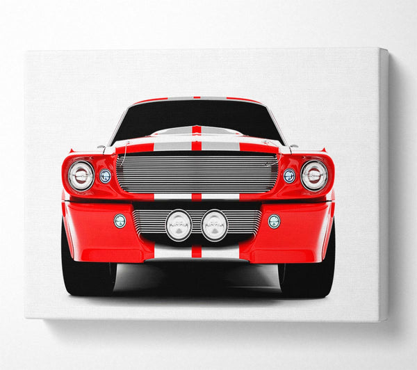 Mustang Red Front Grill