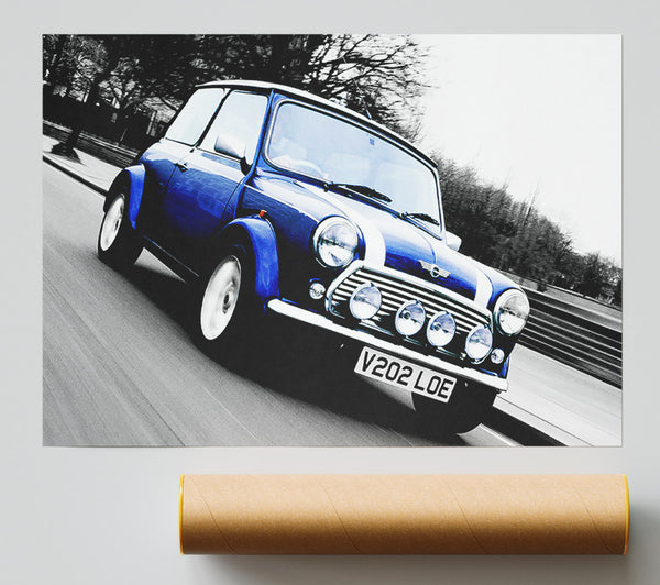 Mini Cooper Retro Blue