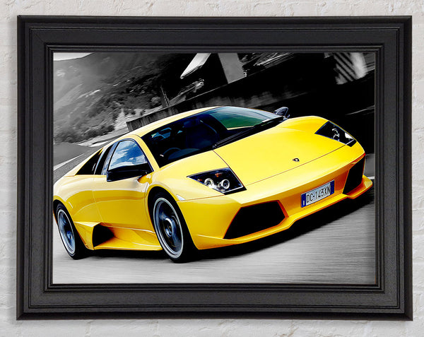 Lamborghini On The Move Yellow