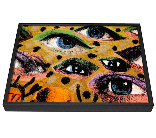 A picture of a All Eyes On You framed canvas print sold by Wallart-Direct.co.uk