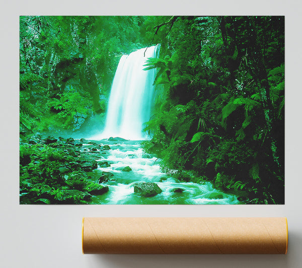 Green Forest Waterfall