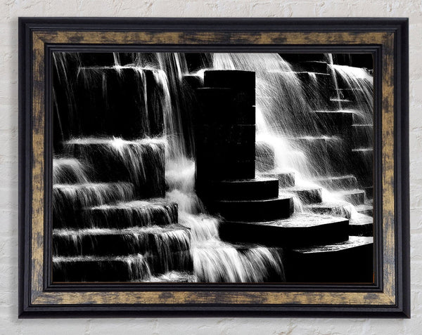 Waterfall B n W