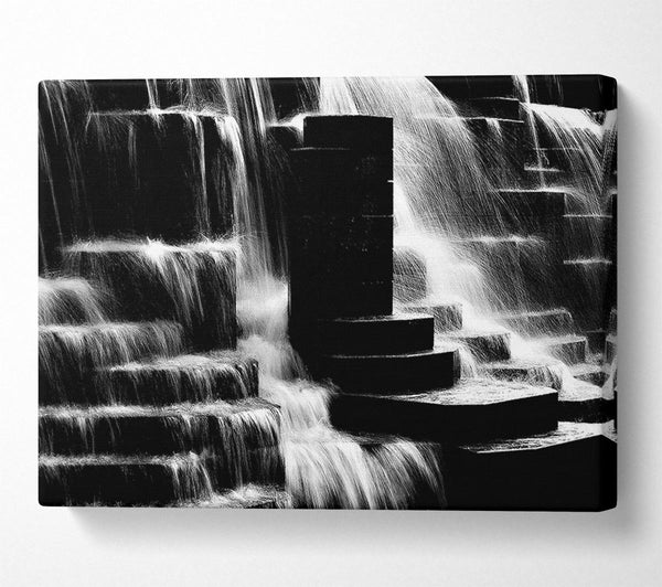 Waterfall B n W