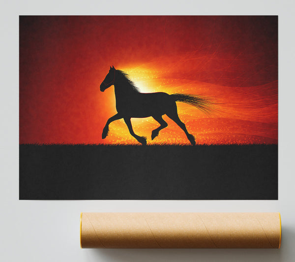 Running Horse Sunset Blaze