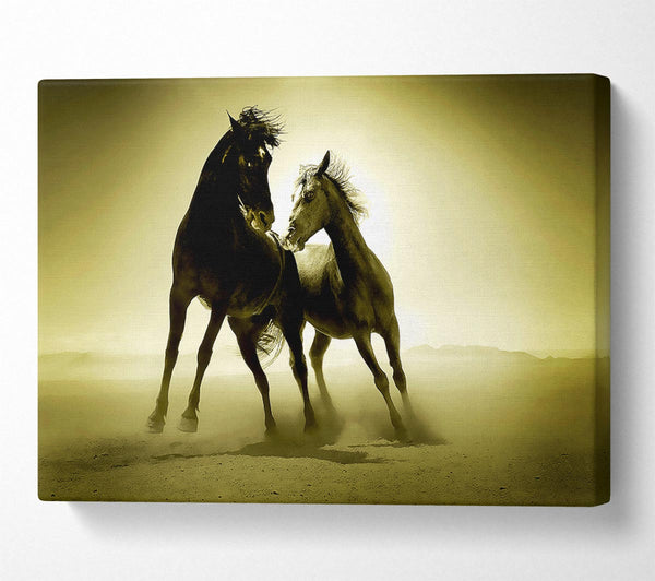 The Love Of Horses Sepia