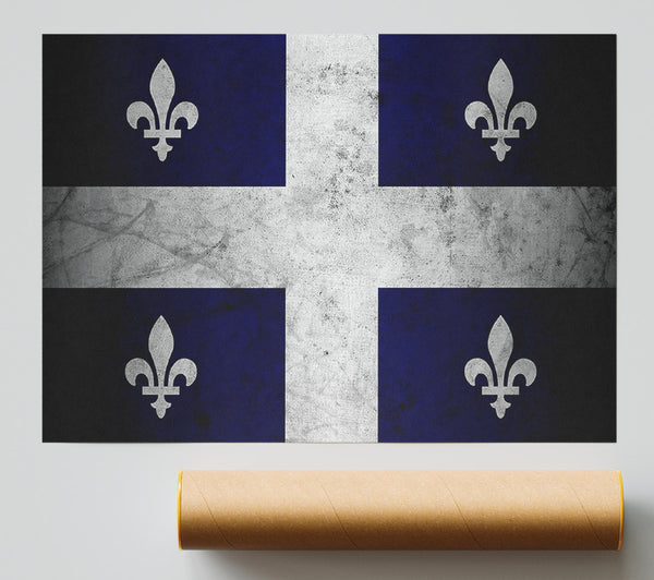 Quebec Grunge Flag