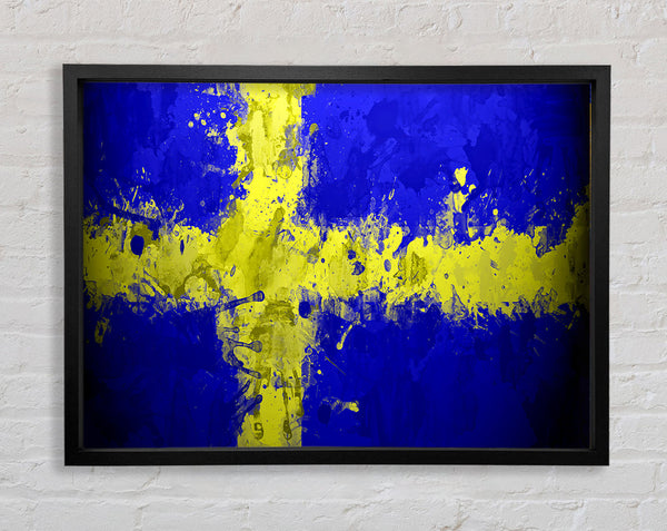 Sweden Grunge Flag