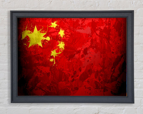 China Flag Grunge