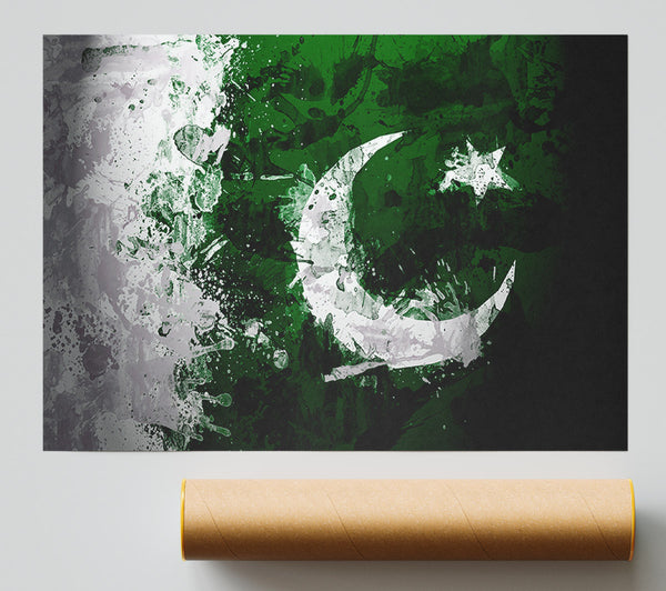 Pakistan Flag Grunge