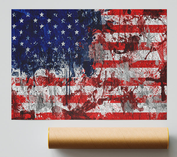 Usa American Flag Grunge